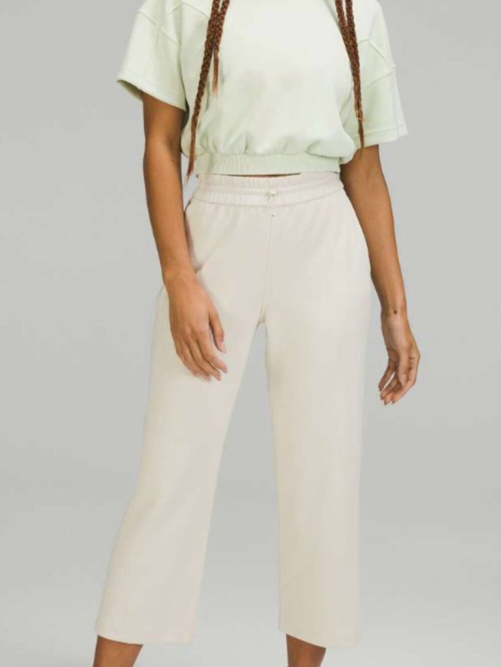 Lululemon Softstreme High-Rise Straight Leg Crop White Opal pants 4